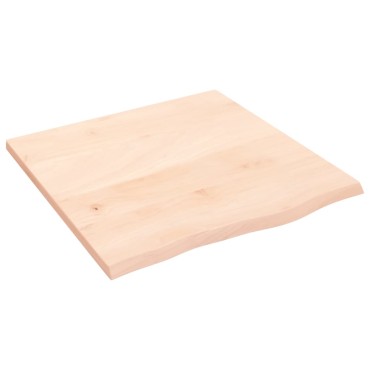 vidaXL Επιφάνεια Τραπεζιού 60x60x2cm Ακατέργαστο Μασίφ Ξύλο Δρυός 1 τεμ.