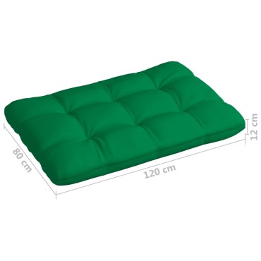 vidaXL Μαξιλάρι Παλέτας Πράσινο 120x80x12cm Υφασμάτινο