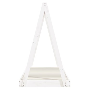 vidaXL Πλαίσιο Παιδικού Κρεβατιού Λευκό 70x140cm Μασίφ Ξύλο Πεύκου 1 τεμ. - Μονό
