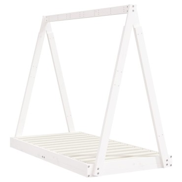 vidaXL Πλαίσιο Παιδικού Κρεβατιού Λευκό 70x140cm Μασίφ Ξύλο Πεύκου 1 τεμ. - Μονό