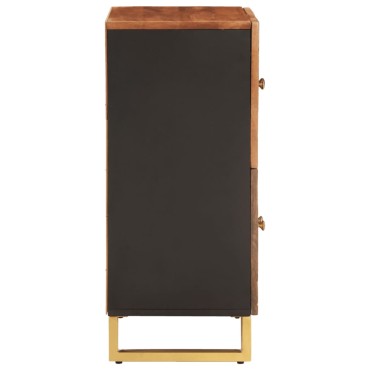 vidaXL Βοηθητικό Έπιπλο Καφέ/Μαύρο 60x33,5x75cm Μασίφ Ξύλο Μάνγκο 1 τεμ.