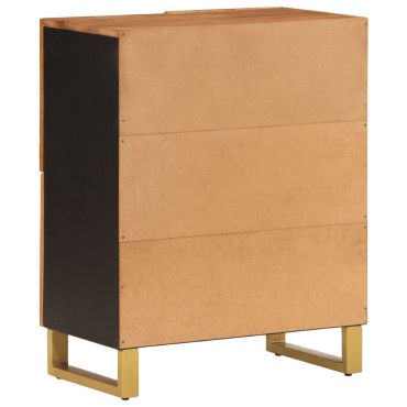 vidaXL Βοηθητικό Έπιπλο Καφέ/Μαύρο 60x33,5x75cm Μασίφ Ξύλο Μάνγκο 1 τεμ.