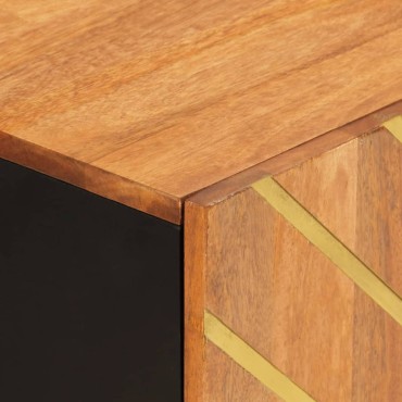 vidaXL Βοηθητικό Έπιπλο Καφέ/Μαύρο 60x33,5x75cm Μασίφ Ξύλο Μάνγκο 1 τεμ.