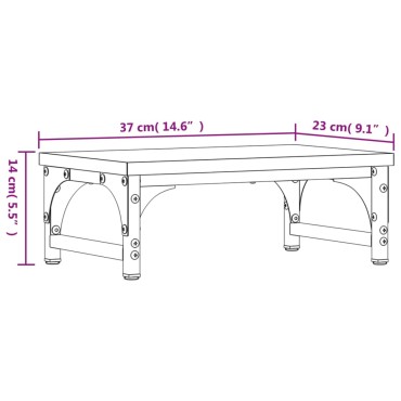 vidaXL Βάση Οθόνης Μαύρη 37 x 23 x 14 εκ. από Επεξεργασμένο Ξύλο