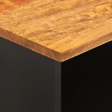 vidaXL Έπιπλο Τηλεόρασης Καφέ/Μαύρο 100x33,5x46cm Μασίφ Ξύλο Μάνγκο