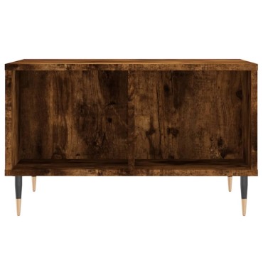 vidaXL Τραπεζάκι Σαλονιού Καπνιστή Δρυς 60x50x36,5cm Επεξεργασμ. Ξύλο 1 τεμ.