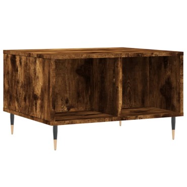 vidaXL Τραπεζάκι Σαλονιού Καπνιστή Δρυς 60x50x36,5cm Επεξεργασμ. Ξύλο 1 τεμ.