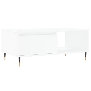 vidaXL Τραπεζάκι Σαλονιού Λευκό 90x50x36,5cm Επεξεργασμένο Ξύλο 1 τεμ.