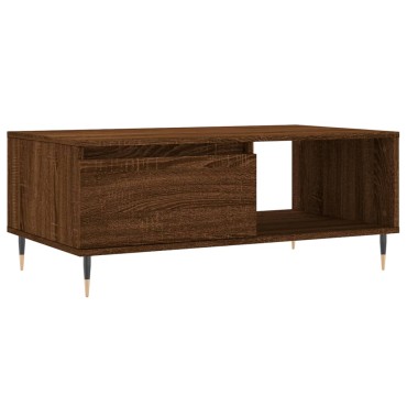 vidaXL Τραπεζάκι Σαλονιού Καφέ Δρυς 90x50x36,5cm Επεξεργασμ. Ξύλο 1 τεμ.