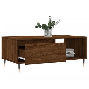 vidaXL Τραπεζάκι Σαλονιού Καφέ Δρυς 90x50x36,5cm Επεξεργασμ. Ξύλο 1 τεμ.