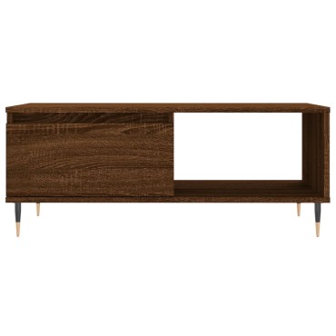 vidaXL Τραπεζάκι Σαλονιού Καφέ Δρυς 90x50x36,5cm Επεξεργασμ. Ξύλο 1 τεμ.