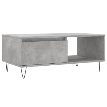 vidaXL Τραπεζάκι Σαλονιού Γκρι Σκυροδ. 90x50x36,5cm Επεξεργ. Ξύλο 1 τεμ.