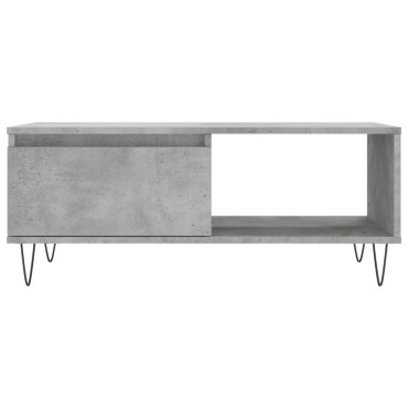 vidaXL Τραπεζάκι Σαλονιού Γκρι Σκυροδ. 90x50x36,5cm Επεξεργ. Ξύλο 1 τεμ.