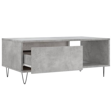 vidaXL Τραπεζάκι Σαλονιού Γκρι Σκυροδ. 90x50x36,5cm Επεξεργ. Ξύλο 1 τεμ.