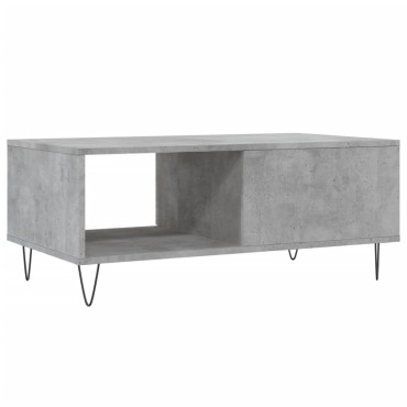 vidaXL Τραπεζάκι Σαλονιού Γκρι Σκυροδ. 90x50x36,5cm Επεξεργ. Ξύλο 1 τεμ.
