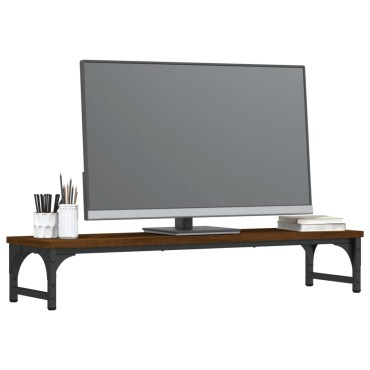 vidaXL Βάση Οθόνης Καφέ Δρυς 85x23x15,5 εκ. από Επεξεργασμένο Ξύλο
