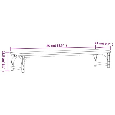 vidaXL Βάση Οθόνης Καφέ Δρυς 85x23x15,5 εκ. από Επεξεργασμένο Ξύλο