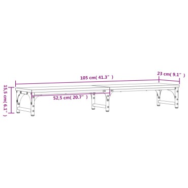 vidaXL Βάση Οθόνης Καφέ Δρυς 105x23x15,5 εκ. από Επεξεργασμένο Ξύλο