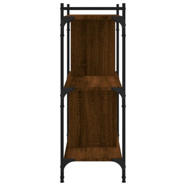 vidaXL Βιβλιοθήκη 3 Επιπέδων Καφέ Δρυς 76x32x88cm Επεξ. Ξύλο 1 τεμ.