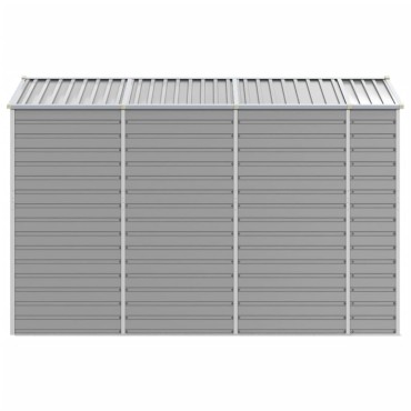 vidaXL Αποθήκη Κήπου Ανοιχτό Γκρι 191x300x198 εκ. Γαλβανισμένο Ατσάλι