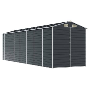 vidaXL Αποθήκη Κήπου Ανθρακί 191x640x198 εκ. Γαλβανισμένο Ατσάλι