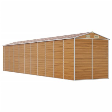 vidaXL Αποθήκη Κήπου Ανοιχτό Καφέ 191x895x198 εκ. Γαλβανισμένο Ατσάλι