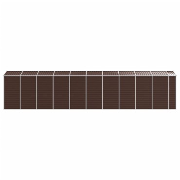 vidaXL Αποθήκη Κήπου Καφέ 191x895x198 εκ. Γαλβανισμένο Ατσάλι