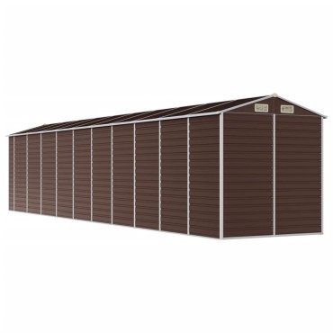 vidaXL Αποθήκη Κήπου Καφέ 191x895x198 εκ. Γαλβανισμένο Ατσάλι