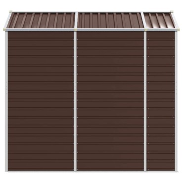vidaXL Αποθήκη Κήπου Καφέ 191x215x198 εκ. Γαλβανισμένο Ατσάλι