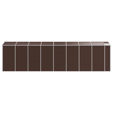 vidaXL Αποθήκη Κήπου Καφέ 191x725x198 εκ. Γαλβανισμένο Ατσάλι