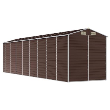 vidaXL Αποθήκη Κήπου Καφέ 191x725x198 εκ. Γαλβανισμένο Ατσάλι