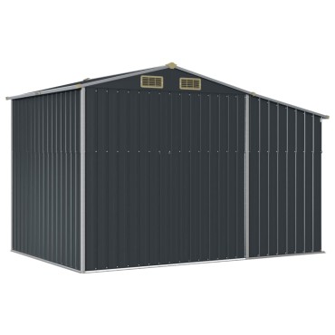 vidaXL Αποθήκη Κήπου Ανθρακί 277x192,5x179 εκ. από Γαλβαν. Ατσάλι