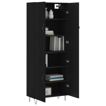 vidaXL Ντουλάπι Μαύρο 69,5x34x180cm από Επεξεργασμένο Ξύλο 1 τεμ.
