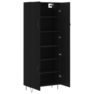 vidaXL Ντουλάπι Μαύρο 69,5x34x180cm από Επεξεργασμένο Ξύλο 1 τεμ.