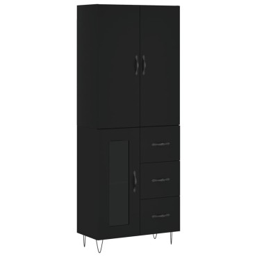 vidaXL Ντουλάπι Μαύρο 69,5x34x180cm από Επεξεργασμένο Ξύλο 1 τεμ.
