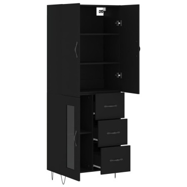 vidaXL Ντουλάπι Μαύρο 69,5x34x180cm από Επεξεργασμένο Ξύλο 1 τεμ.
