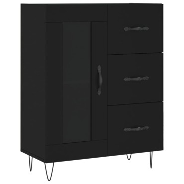 vidaXL Ντουλάπι Μαύρο 69,5x34x180cm από Επεξεργασμένο Ξύλο 1 τεμ.