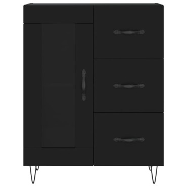 vidaXL Ντουλάπι Μαύρο 69,5x34x180cm από Επεξεργασμένο Ξύλο 1 τεμ.