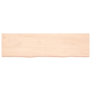 vidaXL Επιφάνεια Τραπεζιού 180x50x(2-4)cm Ακατέργαστο Μασίφ Ξύλο Δρυός 1 τεμ.