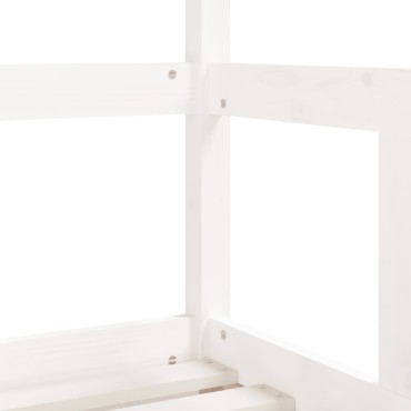 vidaXL Πλαίσιο Παιδικού Κρεβατιού Λευκό 70x140cm Μασίφ Ξύλο Πεύκου 1 τεμ. - Μονό