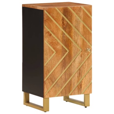 vidaXL Βοηθητικό Έπιπλο Καφέ/Μαύρο 40x33,5x75cm Μασίφ Ξύλο Μάνγκο 1 τεμ.