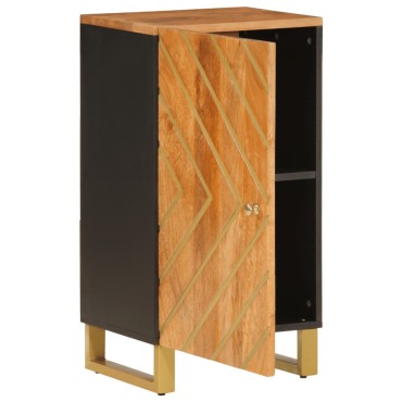 vidaXL Βοηθητικό Έπιπλο Καφέ/Μαύρο 40x33,5x75cm Μασίφ Ξύλο Μάνγκο 1 τεμ.