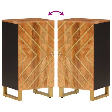 vidaXL Βοηθητικό Έπιπλο Καφέ/Μαύρο 40x33,5x75cm Μασίφ Ξύλο Μάνγκο 1 τεμ.