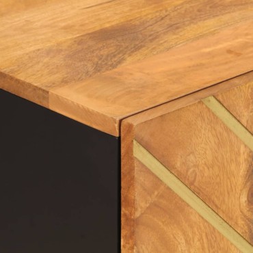 vidaXL Βοηθητικό Έπιπλο Καφέ/Μαύρο 40x33,5x75cm Μασίφ Ξύλο Μάνγκο 1 τεμ.
