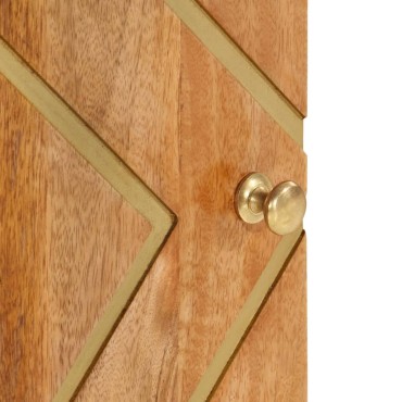 vidaXL Βοηθητικό Έπιπλο Καφέ/Μαύρο 40x33,5x75cm Μασίφ Ξύλο Μάνγκο 1 τεμ.