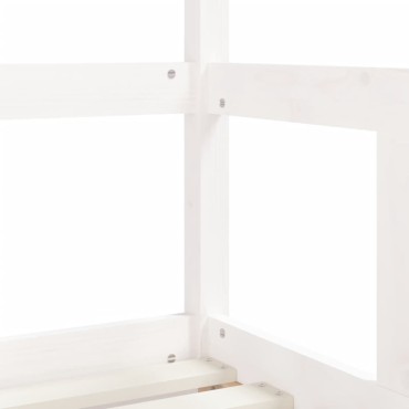 vidaXL Πλαίσιο Παιδικού Κρεβατιού Λευκό 70x140cm Μασίφ Ξύλο Πεύκου 1 τεμ. - Μονό