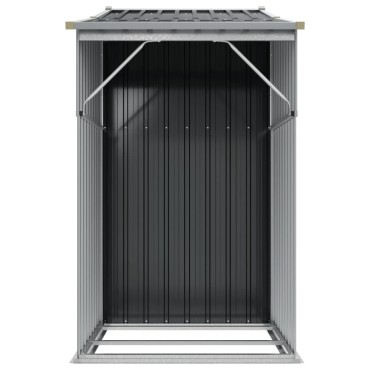 vidaXL Αποθήκη Κήπου Ανθρακί 277 x 93 x 179 εκ. από Γαλβαν. Ατσάλι