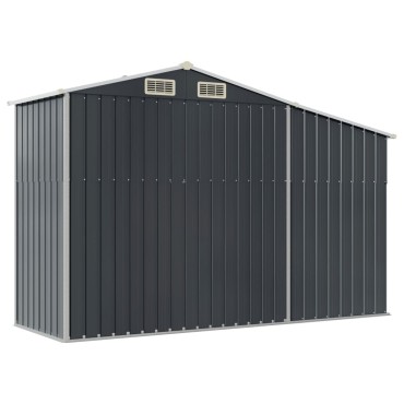 vidaXL Αποθήκη Κήπου Ανθρακί 277 x 93 x 179 εκ. από Γαλβαν. Ατσάλι
