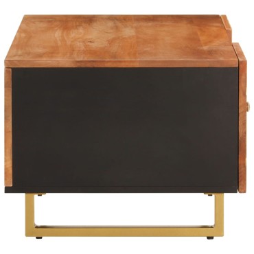 vidaXL Τραπεζάκι Σαλονιού Καφέ / Μαύρο 100x54x40cm Μασίφ Ξύλο Μάνγκο 1 τεμ.