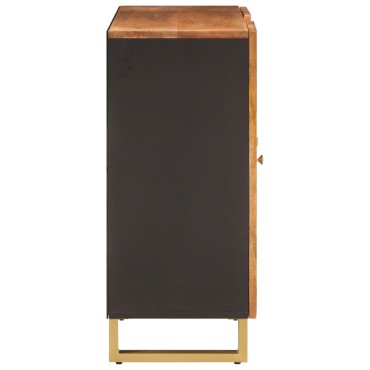 vidaXL Βοηθητικό Έπιπλο Καφέ/Μαύρο 90x33,5x75cm Μασίφ Ξύλο Μάνγκο 1 τεμ.